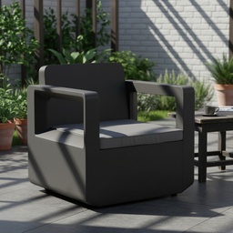 [16521047] SET MUEBLE VENUS TETE A TETE SHAF BER55452 GRAFITO (2 SILLAS + 1 MESA)