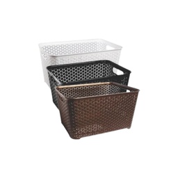 [11076055] CESTO RATAN DEL PLASTIC COD.954 RECTANGULAR MEDIANO
