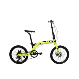 [23541358] BICICLETA SLP PLEGABLE R20 F-100 ALUMINIO AMARILLA 0015156