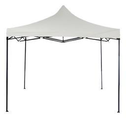 [21111070] GAZEBO LAURY ART. 16760 PLEGABLE 3x3  MT. CAÑO ACERO OXFORD BLANCO