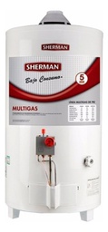 [58827079] TERMOTANQUE A GAS SHERMAN TPGP050MSH13 PIE MULTIGAS 50L