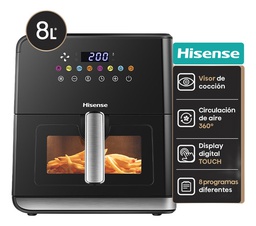 [51291056C6] FREIDORA DE AIRE DIGITAL HISENSE H09AFBKS4S 8L CUOTA MELI