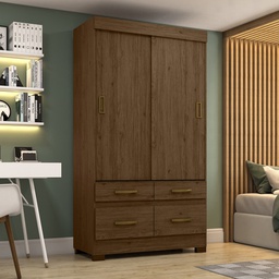 [14761058] ROPERO HENN BE25-135 2 PUERTAS CORREDIZAS CASTAÑO/BLANCO