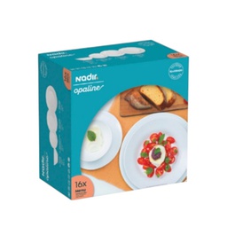 [11701093] JUEGO DE MESA NADIR MENU 16 PIEZAS OPALINE 164302
