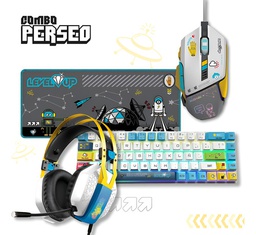 [67141158] COMBO GAMER LEVEP UP PERSEO AURICULAR MOUSEPAD MOUSE Y TECLADO