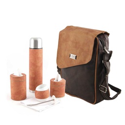 [33512323] BANDOLERA DE LITRO HABANO/CARAMELO FULL CAPIBARA Y01208