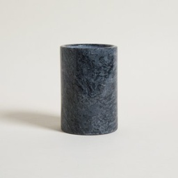 [11340134] PORTA UTENSILIOS ANDHRA DE MARMOL NEGRO 16X11CM 129686