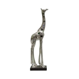 [33668239] JIRAFA DE RESINA 35 CM PLATA R68