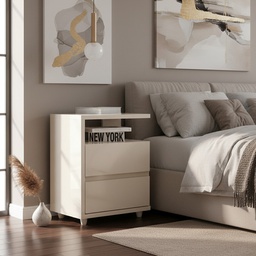 [14521057] MESA DE LUZ HENN CAMPECHE D07-139 2 CAJONES OFF WHITE
