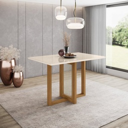 [14523192] MESA HENN NATALI SC73-127 1.20 C/VIDRIO NATURE/OFF WHITE