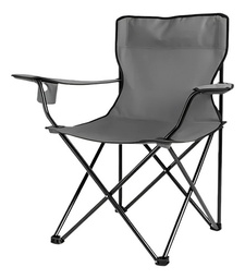 [21632042] SILLA PLEGABLE DIRECTOR TLH-8032 CON POSA VASOS GRIS