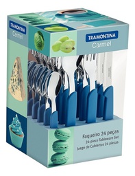 [11153008] JUEGO DE CUBIERTOS TRAMONTINA X24 23499/024 CARMEL AZUL