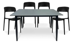 [14521006] COMBO GARDENLIFE V7650 MESA SIMIL PIEDRA MARMOL GR + SILLA NINA x4 UND NG